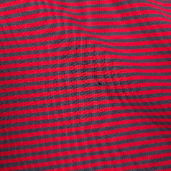 Tommy Hilfiger Mens Red & Black Striped Polo Shirt XXL 100% Cotton Rare Tag - Picture 6 of 7